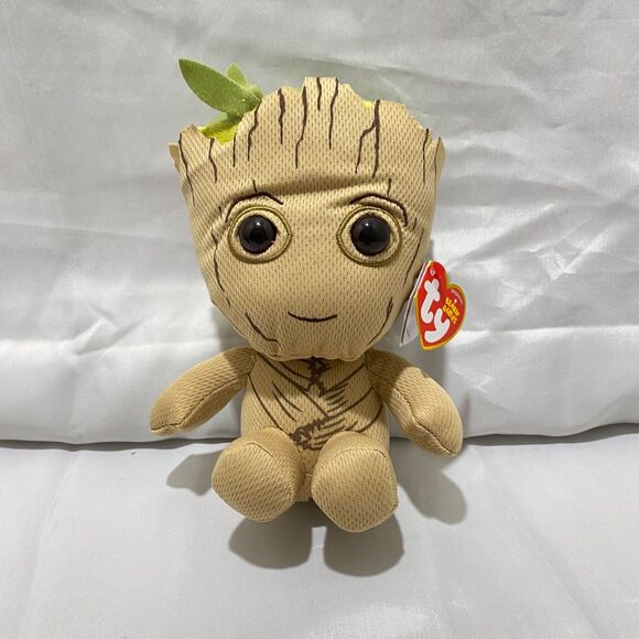Ty Groot Plush Beanie Baby 7” Marvel Guardians of the Galaxy Stuffed Toy - Picture 2 of 11